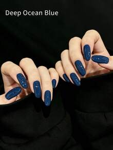 XEIJAYI 1 Bottle 10ml Deep Sea Blue Gel Nail Polish - Glossy, Highly Saturated Shine, Durable Nail Gel, Suitable For Nail Salon DIY Women's Gift - Navy Blue - View 5