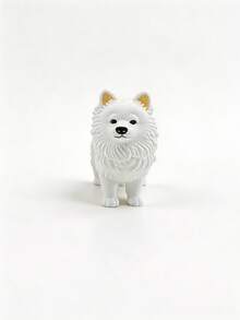 1/2 Stück süße Samojedhund Harz Statue - Heimdekoration für Haustierliebhaber, einzigartiges Geschenk für Hundebesitzer - 1PC - Übersicht 4