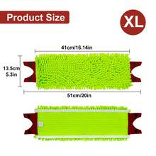 GFRED 1/2/3 包装全新 XL 拖把替换垫，适用于 XL 拖把。这些拖把垫采用高吸水性珊瑚绒面料制成，清洁除尘效果极佳。可机洗，干湿两用，是理想的清洁配件。 - XL - 查看 3