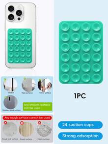 4 Sets Silicone Phone Holder, 17 Color Combinations. Double-Sided Suction Cup Phone Stand, Silicone Suction Cup, Anti-Slip Design, Suitable For All Phone Models. Transparent Version, Compatible With IPhone And Android Phones. Birthday Gift, Suitable As A Gift For Family And Friends. Phone Accessories. - Clear - View 19