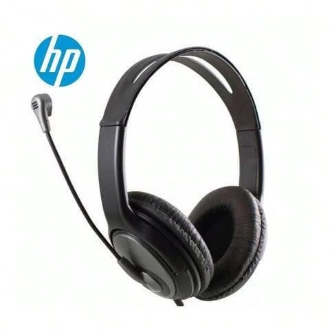 HP PC100 Plus Over-Ear Computer Headset With 3.5mm Jack, Wired Gaming, High-Quality Stereo Sound, Black - View 1