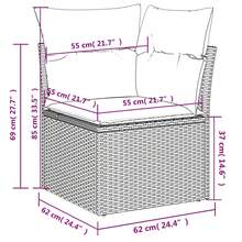 vidaXL Outdoor Tisch- und Stuhl-Sets - Grau - Übersicht 9