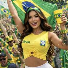 Băng đô in hình quốc kỳ World Cup, khăn trùm đầu cổ vũ bóng đá, phụ kiện đội đầu dự tiệc, băng thấm mồ hôi co giãn. - Nhiều màu - Xem 11