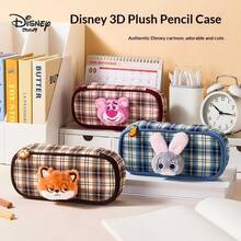 Estuche de lápices a cuadros de Disney Zootopia, caja de papelería estudiantil con diseño 3D lindo, bolsa de lápices de dibujos animados espaciosa y con múltiples capas - Una pieza - Ver 6