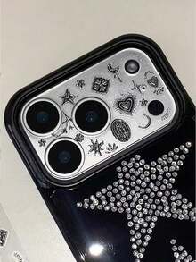 1片 Ins創意DIY鏡頭保護鋼化玻璃貼膜 適用於Apple 11 Pro Max/12 Pro Max/13 Pro Max/14 Pro Max/15 Pro Max/16 Pro Max/17 Pro Max手機鏡頭貼膜 - 彩色 - 查看 2