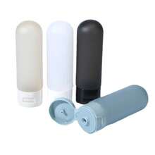 4 Pack PE Travel Bottles Set Flip Squeeze Lotion Containers Nordic Style Shampoo Dispenser Portable Refillable Toiletry Containers For Women Men Traveling Cosmetics Storage - 4-piece Set - View 6