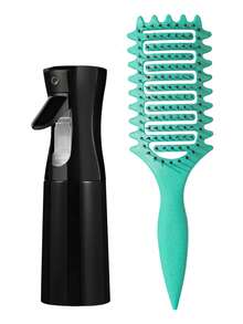 2pcs Curling Iron Set, Multi-Function Styling Brush & Spray Bottle Styling Tool Kit, Suitable For Women Home & Salon, Christmas & Valentine's Day Gift - Multicolor - View 7