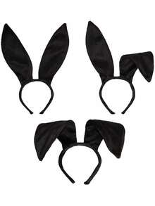 4件套兔耳朵头箍，女士兔女郎服装套装，带绒球尾巴、领结，性感兔女郎套装，兔耳朵头箍，角色扮演服装，兔女郎角色扮演道具 - 彩色 - 查看 9
