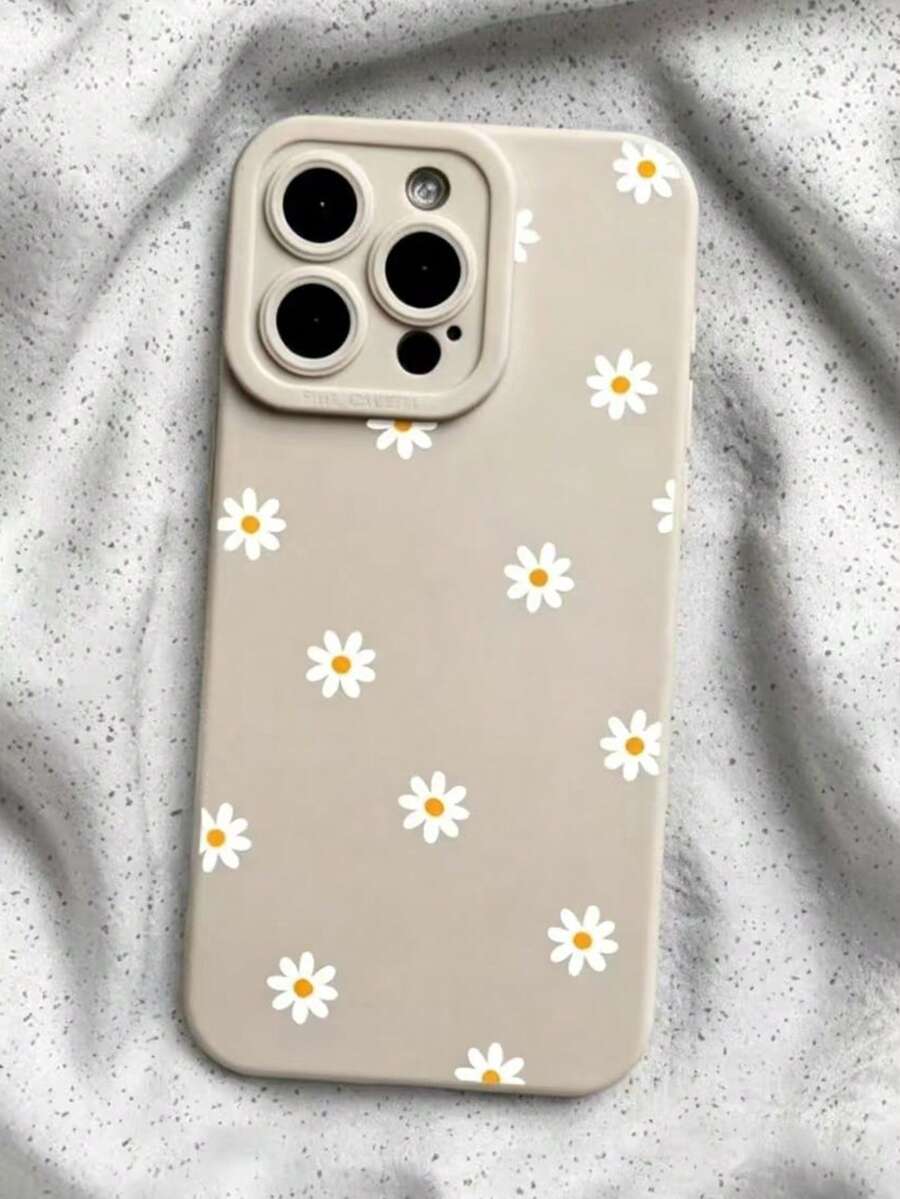 雏菊图案手机壳，防水、防震、防摔、防刮，适用于苹果11/12/13/14/15/16/17 - 彩色 - 查看 1