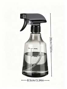 1pc 500ml Transparent Plastic Pressure Sprayer Bottle With Black Handle, Dual Spray Modes (Stream/Mist), Suitable For Gardening Watering And Home Disinfection, Durable And Easy To Use, Efficient Pressure System And Pressure Control, Liquid Protection And Smooth Edge Design - View 10