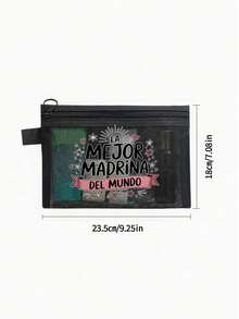 Tas Kosmetik Bermotif, Hadiah untuk Anak Perempuan, Tas Penyimpanan Bermotif Huruf Sederhana Retro Lucu, Kantong Kosmetik untuk Menyimpan Barang Kecil, Tas Penyimpanan, Tas Penyimpanan Makeup, Tas Perlengkapan Mandi, Tas Penyimpanan Lipat Ringan, Tas Belanja Sederhana, Tas Clutch Hadiah untuk Guru, Cocok untuk Penyimpanan Kosmetik Perjalanan Pribadi, Hadiah Hari Ibu, Pengatur Makeup, Dekorasi Ruangan - MultiWarna - View 11