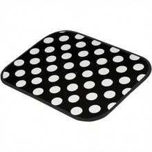 4-Piece Black Polka Dot Print All-Weather Heavy-Duty Floor Mats, Suitable For Cars, SUVs, And Trucks - Full Set, Durable Polyester Material, Stylish White Polka Dots On Black, Easy To Clean And Maintain, Vehicle Interior Upgrade, Modern Car Accessories, High-Quality Materials, Car Parts, SUV Driver - 4件 - 查看 5