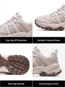 CAMEL CROWN Women's New Anti-Slip Wear-Resistant Breathable Outdoor Hiking Sneakers - Beige - View 5