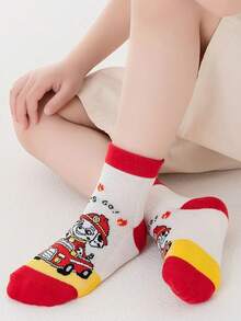 1/5/10 Pairs Paw Patrol Kids Thin Mesh Cartoon Breathable Mid-Calf Socks, Suitable For Ages 2-14, Spring/Summer - Multicolor - View 17