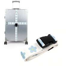 1pc 2M White With Black High-Quality Digital Print Luggage Strap, Multi-Color Options, Portable Anti-Lost Travel Organizer Strap, Cross Tie Strap, Color Identification Luggage Belt, Adjustable Durable Luggage Strap, Business Travel Organizer Essential - Multicolor - View 7