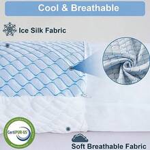 Gehannah - Almohada corporal para adultos espuma viscoelástica triturada y funda de enfriamiento con cierre almohada larga para dormir almohadas de cama para dormir de lado - Blanco - Ver 4