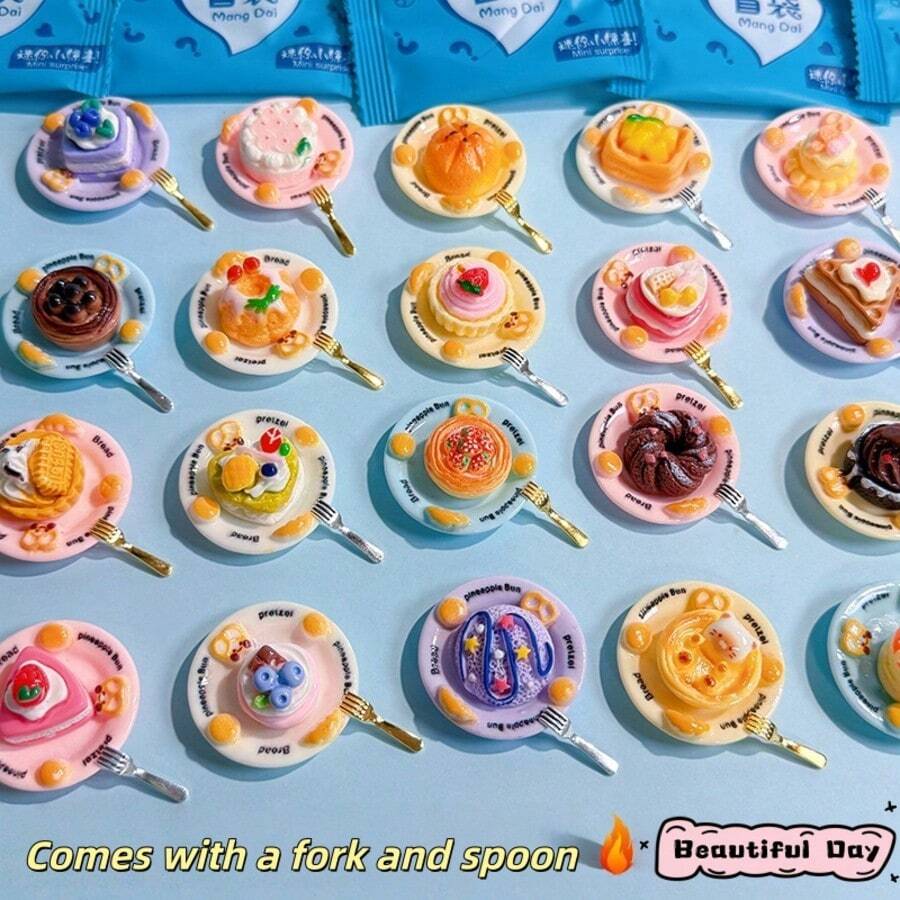 1/3/6pcs Mini Cute Simulation Dessert Random Style Decoration Small Gift, Non Edible, Suitable For Adult Home Decoration, Helps To Liven Up The Atmosphere, Relieve Stress, Relax The Mood, And Surprise The Gift. This Gift Is Almost Perfect