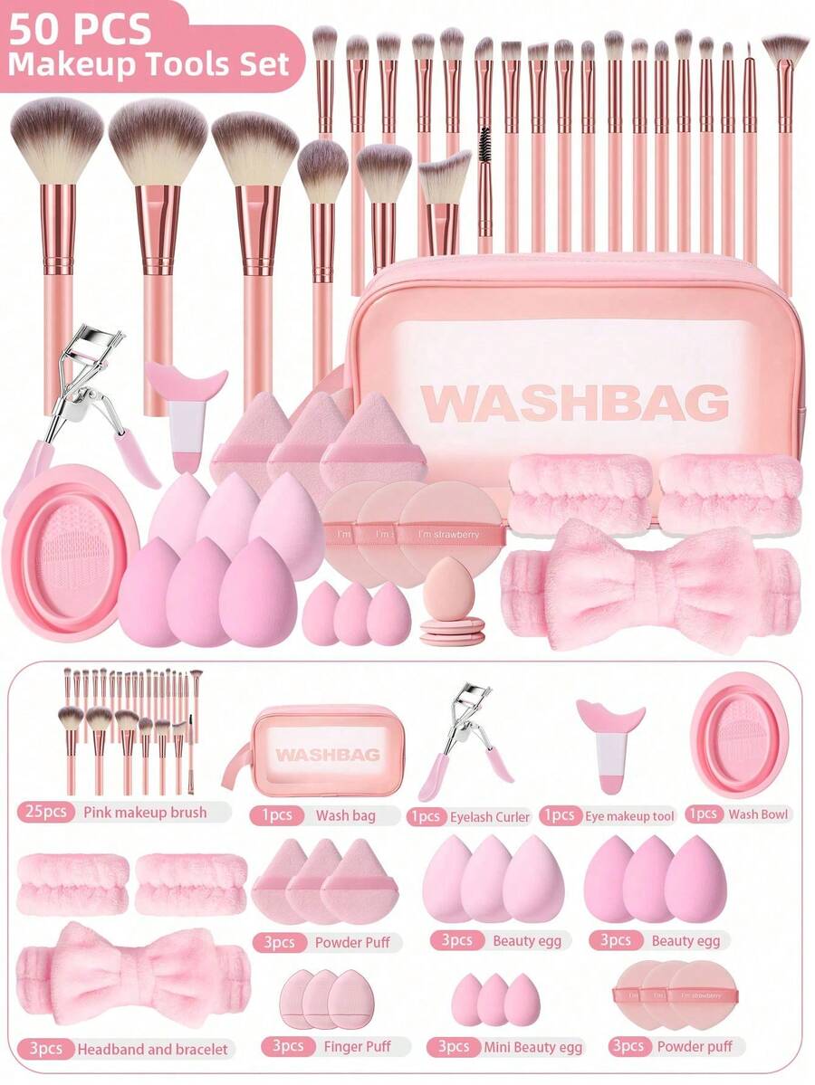 Bộ 42 cọ trang điểm cao cấp bằng sợi tổng hợp, cọ tán phấn mắt, dụng cụ trang điểm + Bộ 42 dụng cụ trang điểm, du lịch, đồ dùng thiết yếu khi đi du lịch, quà tặng Ngày Valentine, giá rẻ, cọ trang điểm du lịch, quà tặng cho phụ nữ, chuyên gia trang điểm, bộ trang điểm chuyên nghiệp hoàn chỉnh - Nhiều màu - Xem 1