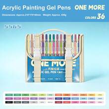36/48/72/108 Colors Retractable Gel Pens, 0.8mm Tip Acrylic Paint Pens With Strong Coverage, Quick-Drying Ink That Won't Fade On Glass, Stone, Ceramic, Multi-Purpose Drawing Pens, Professional Art Supplies, Back To School Essential Gift - Colored Gel Pens - View 14