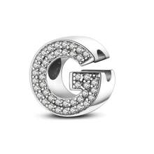 1 Stück S925 Sterling Silber Buchstaben Serie A-Z Perlen, geeignet für DIY Armband, Halskette, Schlüsselanhänger, Anhänger Schmuckherstellung, Geschenk für Frauen, geeignet für Valentinstag, Muttertag - Silber - Übersicht 27