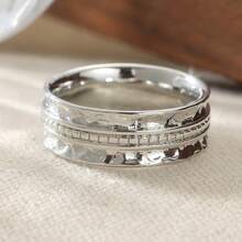 Silver Forged Copper Ring, Stress Relief Design, Handmade Gift For Men And Women - Silver - View 5