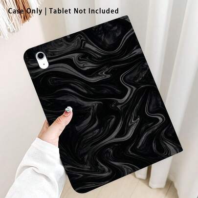 1个大理石纹翻盖平板电脑保护套，带笔槽，兼容三星A9/A9+/S9/S9FE/A11/A11+/S11/S10 FE/S10 FE+/S10 Lite和苹果A16 2025、Air 11/13、M3 2025、Mini 7 A17、Pro 2024、Air 11/13、M2 2024、Pro 11/13、M4 2024，以及其他热门机型，例如荣耀等。具备自动休眠/唤醒功能，适合作为返校季、情人节、节日礼物。