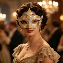 2 chiếc mặt nạ nhạc Jazz, mặt nạ hóa trang, phụ kiện trang phục Halloween - Nhiều màu - Xem 1