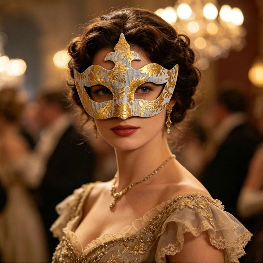 2 chiếc mặt nạ nhạc Jazz, mặt nạ hóa trang, phụ kiện trang phục Halloween - Nhiều màu - Xem 1