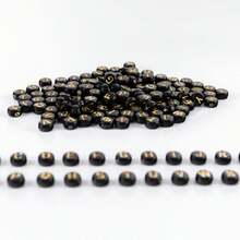 100/200/500pcs Black & Gold Acrylic Letter Beads 7mm, DIY Jewelry Making Supplies - Crafts For Small Businesses, Alphabet Beads, Random Letters - Black - View 6