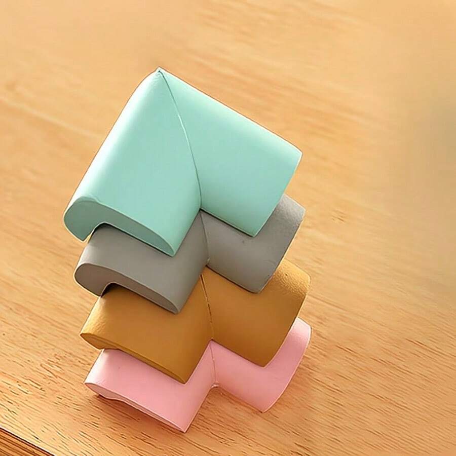 3pcs/Set Collision Protector, Corner Guard, Furniture Wall Protector, Desk Edge Soft Cover, Corner Protection Cover, Safety Edge Protective Cover - Anti-collision Strip - View 1