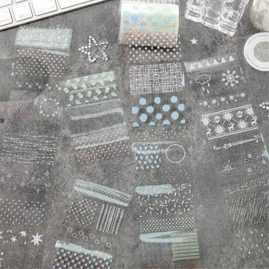 模切PET胶带,空白系列,ins风格基础款多功能DIY材料,适用于剪贴簿、拼贴画和装饰 - A - 查看 1