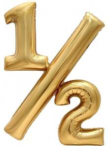 Globo dorado de 1/2 de cumpleaños de 32 pulgadas con números de champaña para decoración de medio cumpleaños de bebé, accesorios de sesión de fotos de 6 meses - 1 - Ver 2