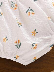 New Summer Woven Printed Romper For Baby Girls, Sweet & Cute, Suitable For Birthday Gift And Outdoor Daily Wear - Multicolor - View 8