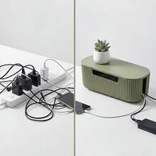 Set Kotak Manajemen Kabel, Kotak Penyimpanan Kabel Daya, Alat Pengatur Kabel untuk Menyembunyikan Kabel, Kotak Pengatur Kabel Meja, Cocok untuk Rumah dan Kantor - MultiWarna - View 8