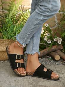 2024 Spring New Women's Thick Sole Slippers, Casual Loafers - Black - View 6