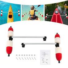 Pair PVC Outrigger Arms Stabilizer For Marine Boat Canoe Kayak Stabilizer System - Red and White - View 2