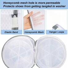 1 túi giặt giày, túi chuyên dụng cho máy giặt với khóa kéo và lưới tổ ong, thích hợp cho giày thể thao, tất, áo ngực, quần áo mỏng manh và đồ chơi. - Nhiều màu - Xem 6