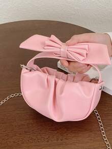 This Bow-Tie Tote/Crossbody Bag Features A Casual And Simple Pleated Design, Suitable For Various Occasions Such As Daily Outings, Shopping, Travel, And Photography. It Easily Holds Everyday Essentials And Is A Versatile And Stylish Piece Suitable For All Seasons, Styles, And Occasions. It Also Makes A Wonderful Gift. - Multicolor - View 9