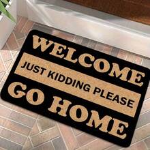 Vintage-Style Black Welcome Mat-Featuring The Slogan "What Happens On The Patio, Stays On The Patio"-Machine-Made, Washable, Non-Slip, And Portable; A Premium, Durable, Non-Slip, And Absorbent Indoor/Outdoor - White - View 13
