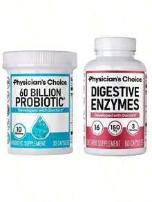 Physician's Choice Hack Your Tummy Bundle: Digestive Enzymes & 60 Billion Probiotic - Digestion, Immune & Bloating Support Men & Women - 標準 - 查看 7