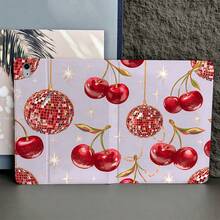 Ốp bảo vệ máy tính bảng họa tiết quả anh đào có khe cắm bút cảm ứng, tương thích với iPad 10.9/10.2/Air thế hệ thứ 5/Pro 11/10/9.7/Air 2/ (thế hệ thứ 7)/ (thế hệ thứ 8)/ Air 4/5/ Pro 11/ 10.9" (2022)/ Air 13" (M3 2025)/ Air 11" (M3 2025)/ 11" (A16 2025), Galaxy Tab S10+/S9/A9, chức năng tự động tắt/mở màn hình. - Nhiều màu - Xem 6