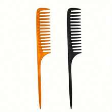 1/2pcs Professional Wide Tooth Pointed Tail Comb, Thickened Wide Tooth Comb For Curly And Straight Hair, Styling Comb For Wet Curly Hair Teasing, Detangling, Parting, Heat Resistant Hair Comb, Suitable For All Hair Types, Halloween, Christmas, Holidays - Multicolor - View 11