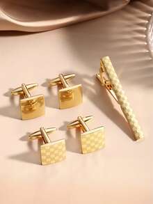 Xiacheng 袖扣领带夹领带商务夹婚礼纽扣衬衫个性化酒吧礼品套装 - 彩色 - 查看 3