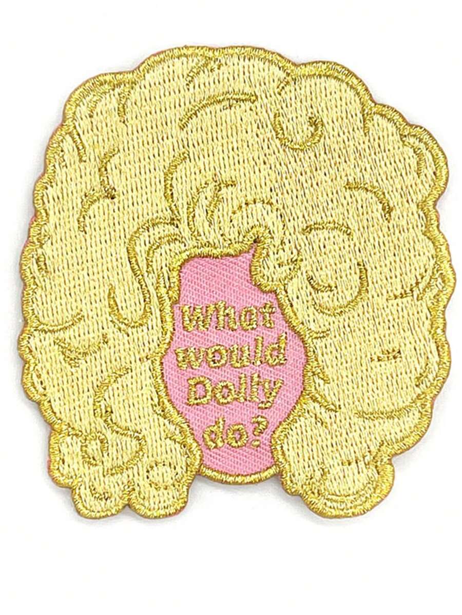 1pc What Would Dolly Do? Patch - Multicolor - View 1