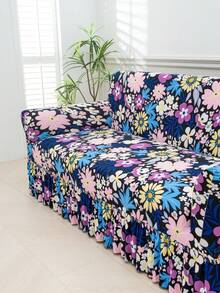1 buah Kain Sutra Susu Anti Selip Elastis Penutup Rok Sofa Dekoratif, Motif Bulu & Daun Tercetak, Warna-warna Cerah, Ramah Hewan Peliharaan, Anti Debu, Tersedia dalam Ukuran 1/2/3/4 Dudukan, Cocok untuk Semua Musim - MultiWarna - View 9