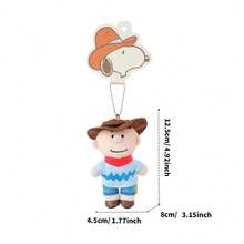 Miniso Llavero de peluche de vaquero, llavero de peluche Snoopy, colgante de peluche para bolso, serie western con 3 estilos - Multicolor - Ver 9