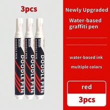BOZEBI 3pcs, Waterproof Car Wheel Tire Paint Pen - Permanent Marker For Oily Marks, Graffiti, And Touch-Ups! Tire Paint Pen For Auto Repair - 3pcs - View 8