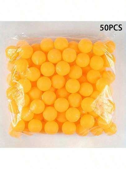 5/10/20/50pcs 40mm Matte Ping Pong Balls, Durable PP Material, Rust-Resistant, Suitable For Adult Practice & Recreation, Yellow And White Colors