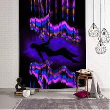 1pc Phantom Body Art Print Tapestry, Wall Decor, Ins Style, Polyester Hanging Wall Tapestry, Living Room Bedroom Office Wall Decoration, Dorm, Home Decor, Party Decor, Rectangle Kitchen Wall Hanging Cloth With Drape,  (With Hook) - Tapestries, Wall Tapestry, Aesthetic Tapestry, Bohemian Tapestry, Mandala Tapestry, Cool Wall Hanging, Room Decor Tapestry, Hippie Tapestry, Boho Decor, Easy To Hang Art, Tapestry For Bedroom, Wall Deocr, Backdrop, Arch Backdrop, Flags For Bedroom - 彩色 - 查看 5