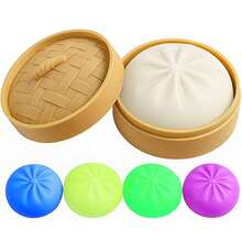 1/2/3 Pcs Squishable Food Stress Relief Toys: Colorful Mini Bread Squeeze Balls, Slow Rebound Anti-Stress Gadgets, Realistic Fake Bread Dough Balls, Stretchable Sensory Desktop Toys, Relieve Anxiety, Office Relaxation, Home Decor | Best Gift For Family And Friends - Multicolor - View 2